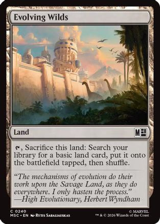 Evolving Wilds (Surge Foil) |  Foil (240) [Commander: Marvel Super Heroes]