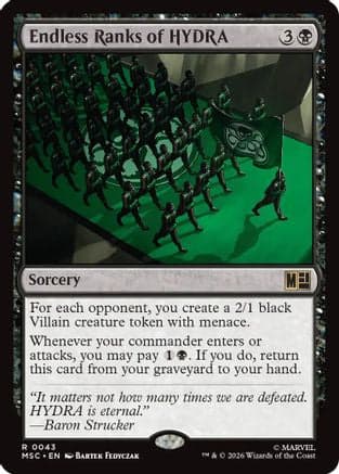 Endless Ranks of HYDRA (Surge Foil) |  Foil (043) [Commander: Marvel Super Heroes]