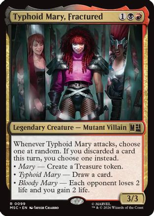 Typhoid Mary, Fractured (Surge Foil) |  Foil (099) [Commander: Marvel Super Heroes]