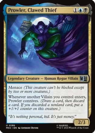 Prowler, Clawed Thief |  (186) [Commander: Marvel Super Heroes]