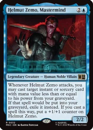 Helmut Zemo, Mastermind (Surge Foil) |  Foil (032) [Commander: Marvel Super Heroes]