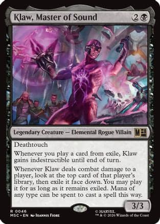 Klaw, Master of Sound (Surge Foil) |  Foil (046) [Commander: Marvel Super Heroes]