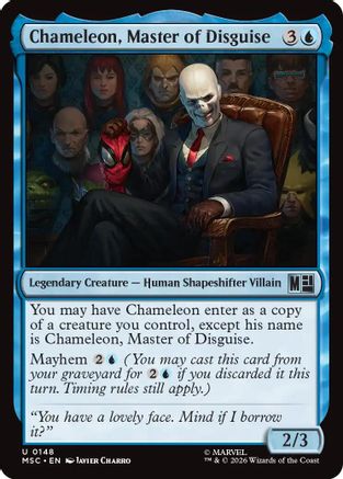 Chameleon, Master of Disguise (Surge Foil) |  Foil (148) [Commander: Marvel Super Heroes]