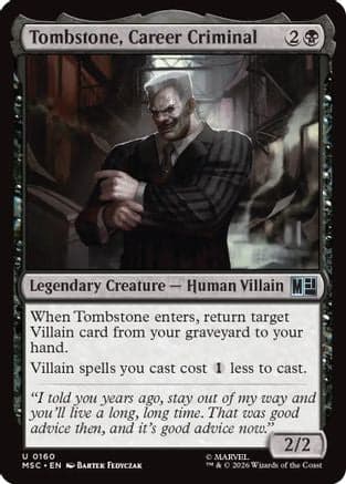 Tombstone, Career Criminal (0160) |  (160) [Commander: Marvel Super Heroes]