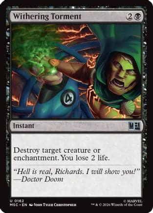 Withering Torment (Surge Foil) |  Foil (162) [Commander: Marvel Super Heroes]