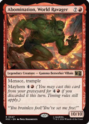 Abomination, World Ravager |  (047) [Commander: Marvel Super Heroes]