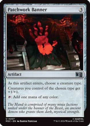 Patchwork Banner (Surge Foil) |  Foil (207) [Commander: Marvel Super Heroes]