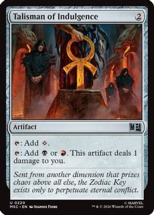 Talisman of Indulgence (Surge Foil) |  Foil (220) [Commander: Marvel Super Heroes]