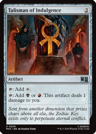 Talisman of Indulgence (Surge Foil) |  Foil (220) [Commander: Marvel Super Heroes]