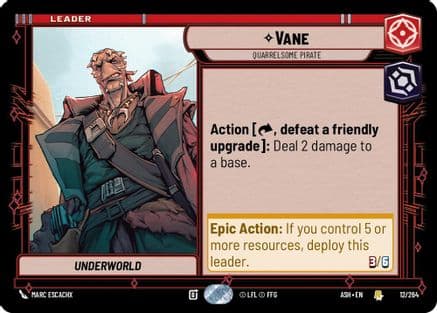 Vane - Quarrelsome Pirate |  (12/264)  [Ashes of the Empire]