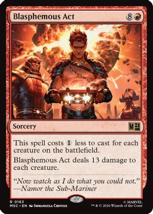 Blasphemous Act (Surge Foil) |  Foil (163) [Commander: Marvel Super Heroes]