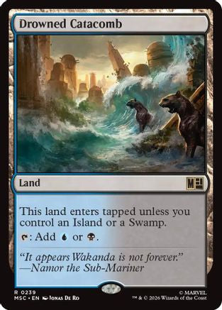 Drowned Catacomb (Surge Foil) |  Foil (239) [Commander: Marvel Super Heroes]