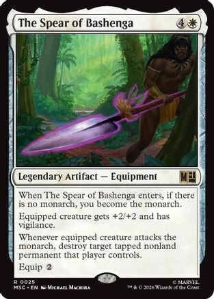 The Spear of Bashenga (Surge Foil) |  Foil (025) [Commander: Marvel Super Heroes]