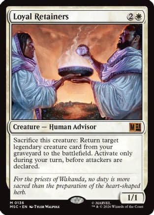 Loyal Retainers (Surge Foil) |  Foil (136) [Commander: Marvel Super Heroes]
