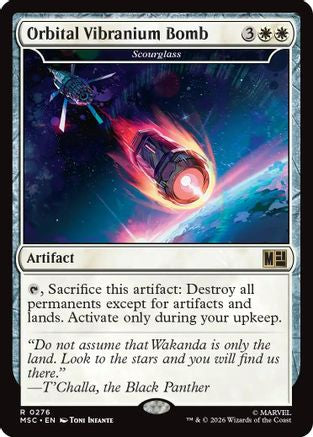 Orbital Vibranium Bomb - Scourglass (Surge Foil) |  Foil (276) [Commander: Marvel Super Heroes]