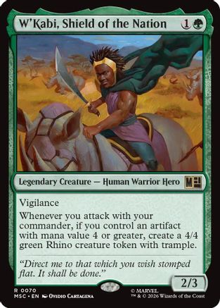 W'Kabi, Shield of the Nation (Surge Foil) |  Foil (070) [Commander: Marvel Super Heroes]