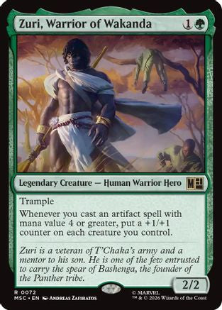 Zuri, Warrior of Wakanda (Surge Foil) |  Foil (072) [Commander: Marvel Super Heroes]
