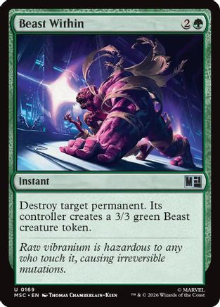 Beast Within (Surge Foil) |  Foil (169) [Commander: Marvel Super Heroes]