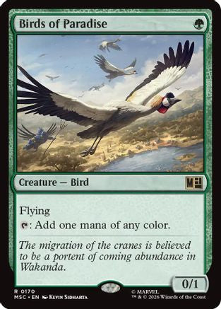 Birds of Paradise (Surge Foil) |  Foil (170) [Commander: Marvel Super Heroes]