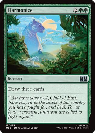 Harmonize (Surge Foil) |  Foil (175) [Commander: Marvel Super Heroes]