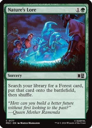 Nature's Lore (Surge Foil) |  Foil (177) [Commander: Marvel Super Heroes]