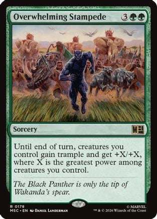 Overwhelming Stampede (Surge Foil) |  Foil (178) [Commander: Marvel Super Heroes]