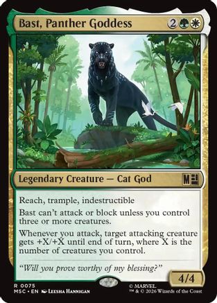 Bast, Panther Goddess (Surge Foil) |  Foil (075) [Commander: Marvel Super Heroes]