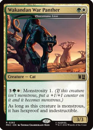 Wakandan War Panther - Fleecemane Lion (Surge Foil) |  Foil (282) [Commander: Marvel Super Heroes]