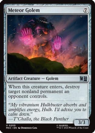 Meteor Golem (Surge Foil) |  Foil (205) [Commander: Marvel Super Heroes]