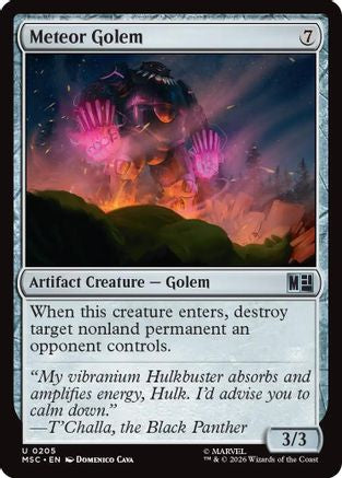 Meteor Golem (Surge Foil) |  Foil (205) [Commander: Marvel Super Heroes]