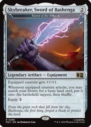 Skybreaker, Sword of Bashenga - Sword of the Animist (Surge Foil) |  Foil (289) [Commander: Marvel Super Heroes]