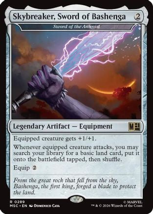 Skybreaker, Sword of Bashenga - Sword of the Animist (Surge Foil) |  Foil (289) [Commander: Marvel Super Heroes]