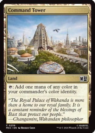Command Tower (0236) (Surge Foil) |  Foil (236) [Commander: Marvel Super Heroes]