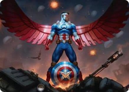 Captain America, Wings of Freedom Art Card (2/45) |  (002) [Art Series: Marvel Super Heroes]
