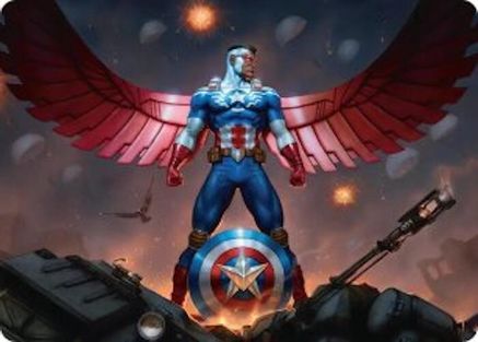 Captain America, Wings of Freedom Art Card (2/45) |  (002) [Art Series: Marvel Super Heroes]