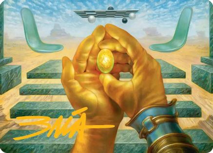 The Mind Stone Art Card (Gold-Stamped Signature) |  (003) [Art Series: Marvel Super Heroes]