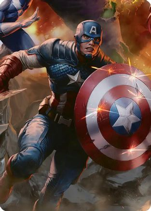 Captain America, Unbowed Art Card |  (005) [Art Series: Marvel Super Heroes]
