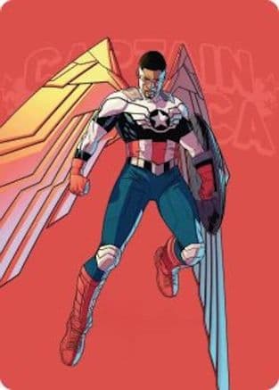Captain America, Wings of Freedom Art Card (22/45) |  (022) [Art Series: Marvel Super Heroes]