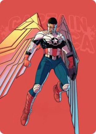Captain America, Wings of Freedom Art Card (22/45) |  (022) [Art Series: Marvel Super Heroes]