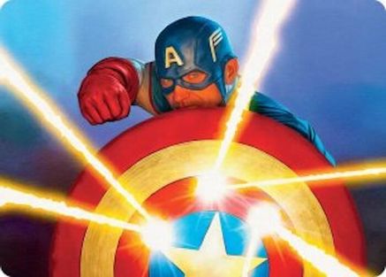 Captain's Defense Art Card |  (041) [Art Series: Marvel Super Heroes]