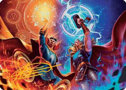 We Say Thee Nay! Art Card (Gold-Stamped Signature) |  (007) [Art Series: Marvel Super Heroes]