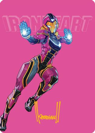 Ironheart, Clever Champion Art Card (Gold-Stamped Signature) |  (023) [Art Series: Marvel Super Heroes]
