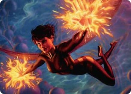 The Wasp, Winsome Avenger Art Card |  (032) [Art Series: Marvel Super Heroes]