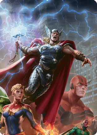 Thor, Guardian of Midgard Art Card |  (003) [Art Series: Marvel Super Heroes]
