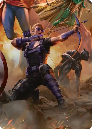 Hawkeye, Trick Shot Art Card |  (006) [Art Series: Marvel Super Heroes]