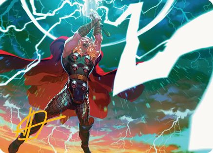 Lightning Strike Art Card (Gold-Stamped Signature) |  (011) [Art Series: Marvel Super Heroes]