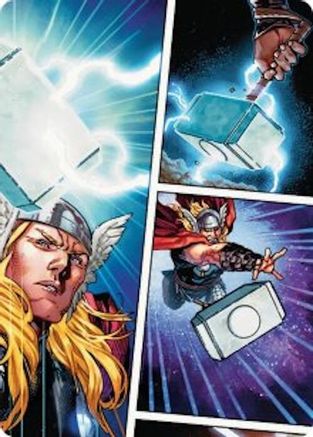 Mjolnir, Hammer of Thor Art Card |  (019) [Art Series: Marvel Super Heroes]