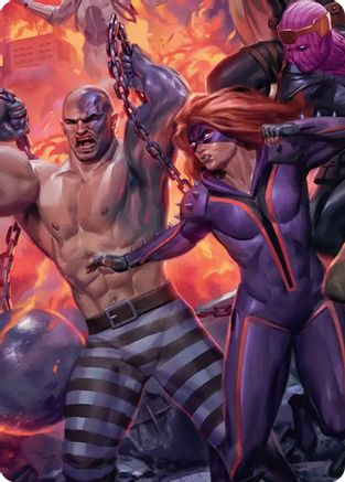 Absorbing Man and Titania Art Card |  (010) [Art Series: Marvel Super Heroes]