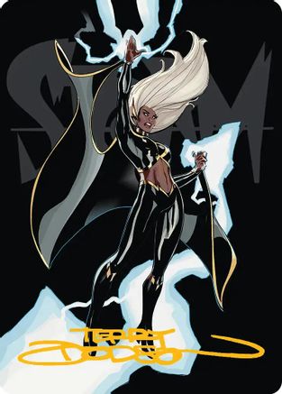 Storm, Windrider Art Card (Gold-Stamped Signature) |  (030) [Art Series: Marvel Super Heroes]