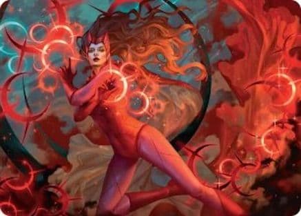 Scarlet Witch, Chaotic Avenger Art Card |  (038) [Art Series: Marvel Super Heroes]